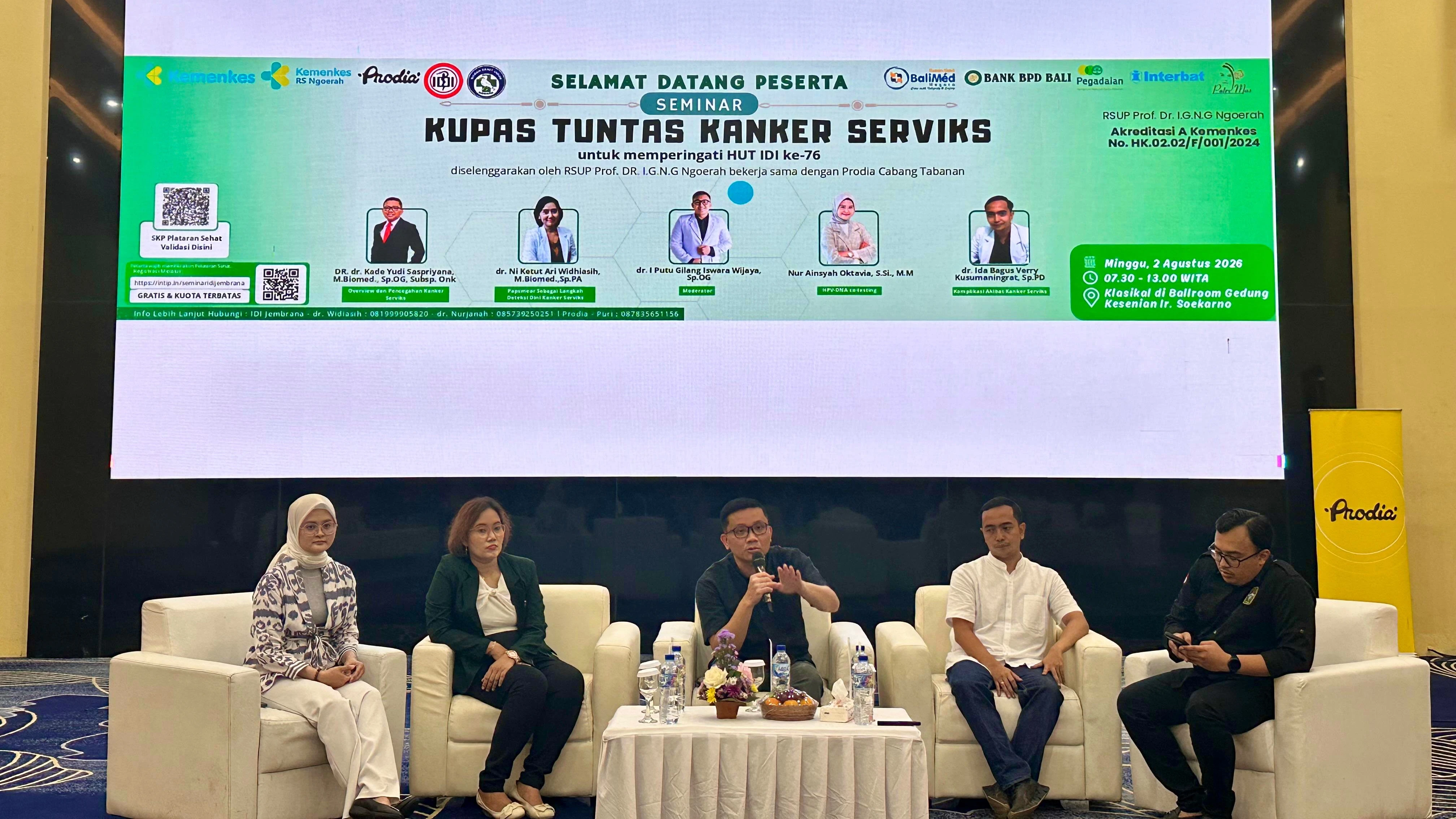 Peringati HUT IDI ke-76, RSUP Prof. dr. I.G.N.G. Ngoerah dan Prodia Tabanan Edukasi Pencegahan serta Deteksi Dini Kanker Serviks di Jembrana